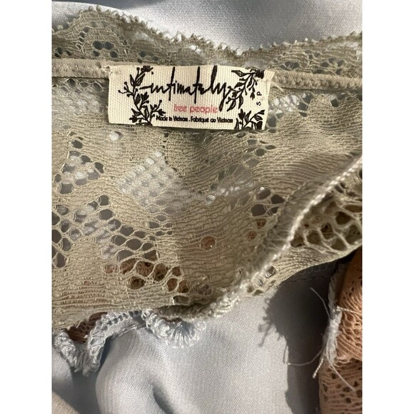 Free People Intimately Just Dreamy Maxi Slip Dress Sky Combo Airbrush Floral S - Picture 7 of 11